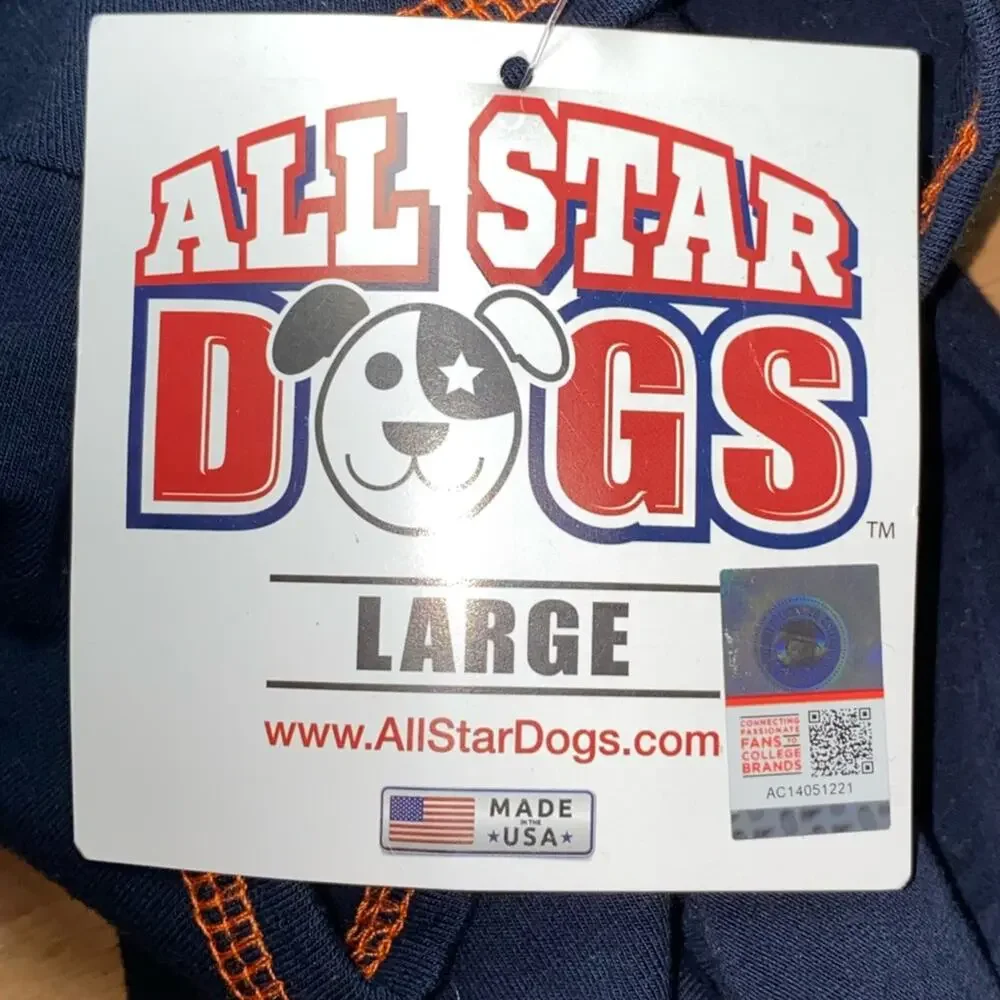 NWT Virginia Cavaliers Dog‎ Dress Large All Star Dogs NCAA Pet Outfit Ruffle Hem